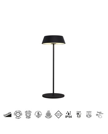 RELAX * SOBREMESA LED NEGRO - RECARGABLE
